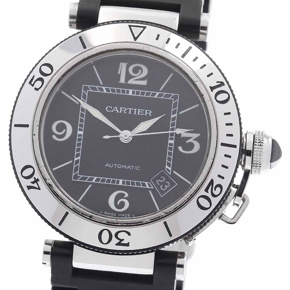 ベルト訳あり カルティエ CARTIER W31077U2 パシャ シータイマー デイト 自動巻き  ...