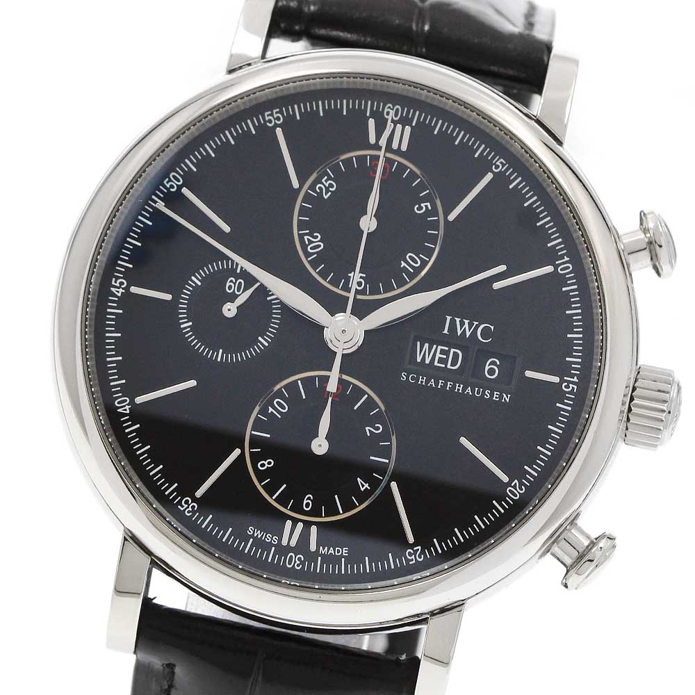 IWC SCHAFFHAUSEN IW391008 ポートフィノ デイデイト クロノグラフ 自動巻き メンズ 保証書付き_948242【中古】