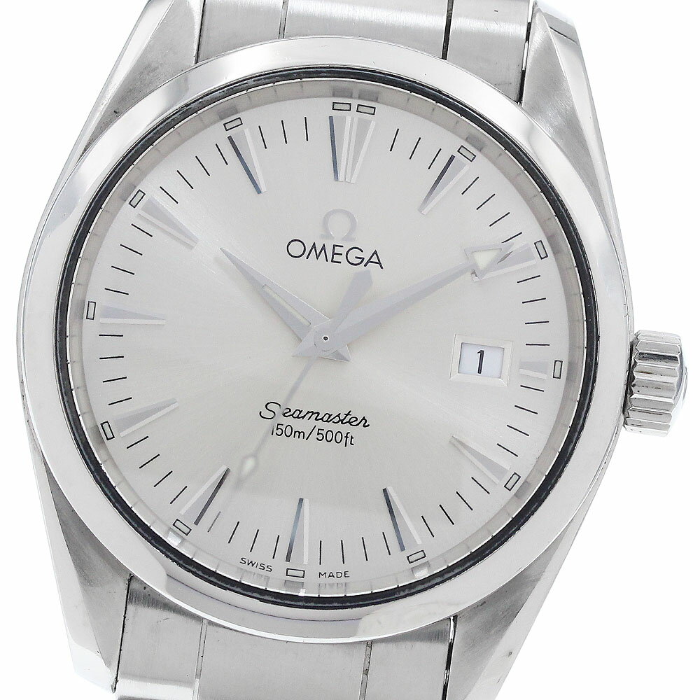 オメガ OMEGA 2518.30 シーマスター アクアテラ デイト クォーツ ボーイズ 保証書付き_955281【中古】