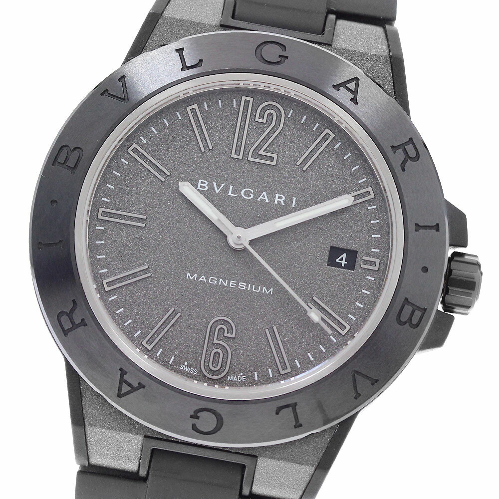 Aluminum - ブルガリ BVLGARI DG41SMC ディアゴノ マグネシウム デイト 自動巻き メンズ 極美品 箱・保証書付き_955526【中古】