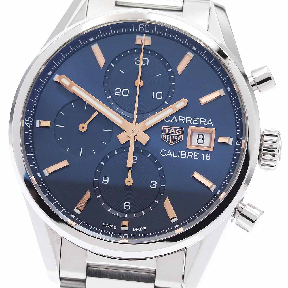 タグホイヤー TAG HEUER CBK2115 カレラ キャリバー16 クロノグラフ 自動巻き メンズ 良品 箱・保証書付き_940027【中古】
