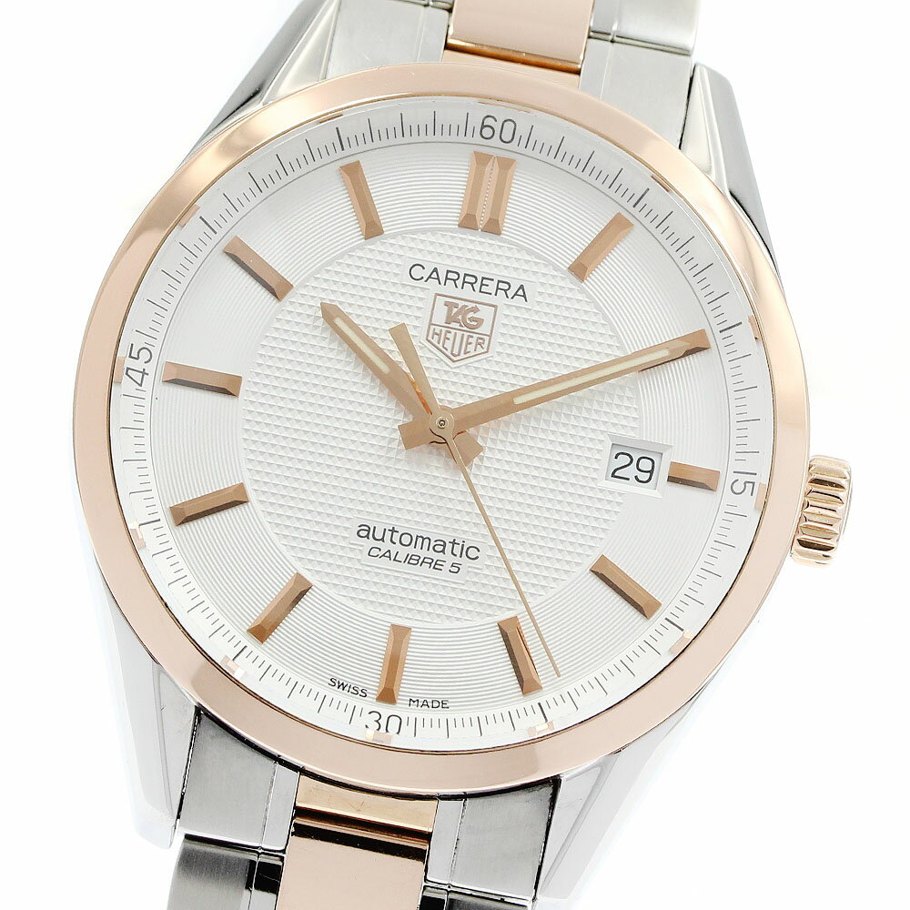 タグホイヤー TAG HEUER WV215E.BD0735 カレラ キャリバー5 デイト 自動巻き メンズ 保証書付き_951874【中古】