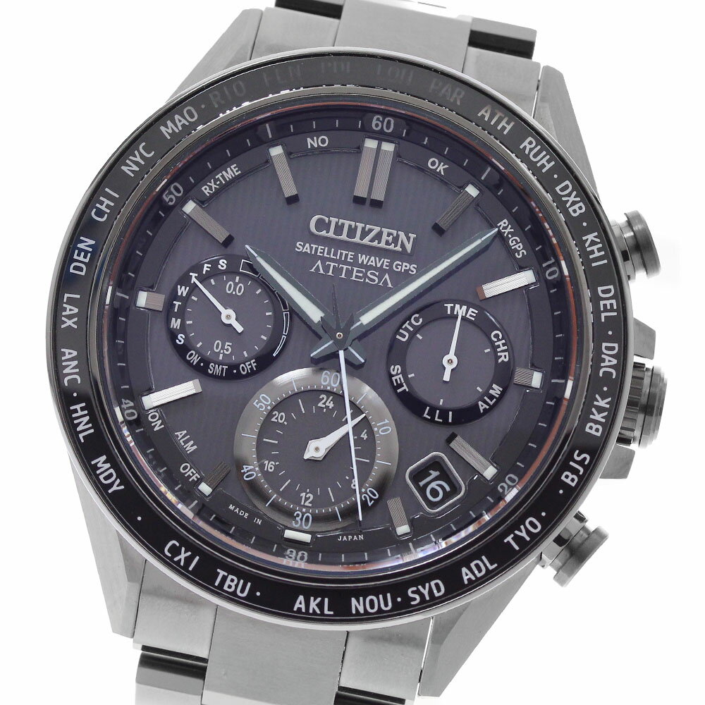 樂天商城 - シチズン CITIZEN F950-0029S01/CC4055-65E アテッサ サテライトウェーブ GPS ソーラー電波 メンズ 美品 箱付き_955196【中古】