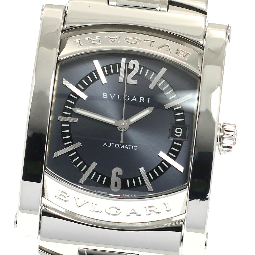 ASSIOMA - 訳あり ブルガリ BVLGARI AA44S アショーマ デイト 自動巻き メンズ _942795【中古】