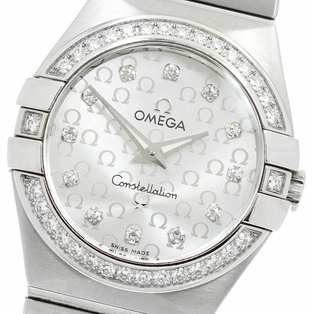 Other - オメガ OMEGA 123.15.27.60.52.001 コンステレーション ブラッシュ 12P ダイヤベゼル クォーツ レディース 保証書付き_954145【中古】
