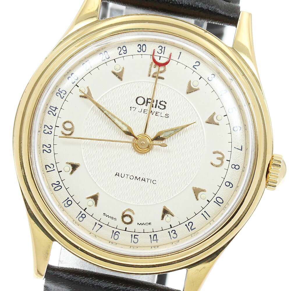 オリス ORIS 7403 ポインターデイト 自動巻き メンズ _954674【中古】