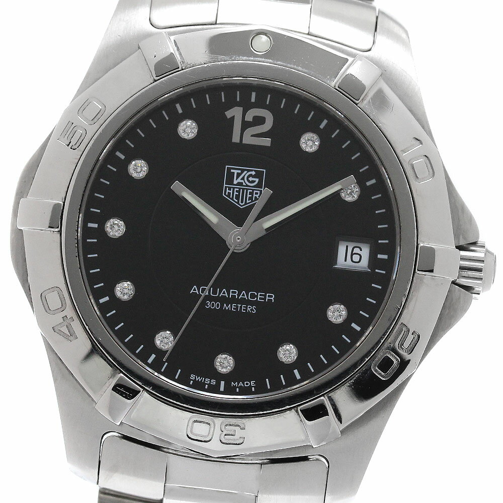 タグホイヤー TAG HEUER WAF111C アクアレーサー デイト 10Pダイヤ クォーツ メンズ _954735【中古】