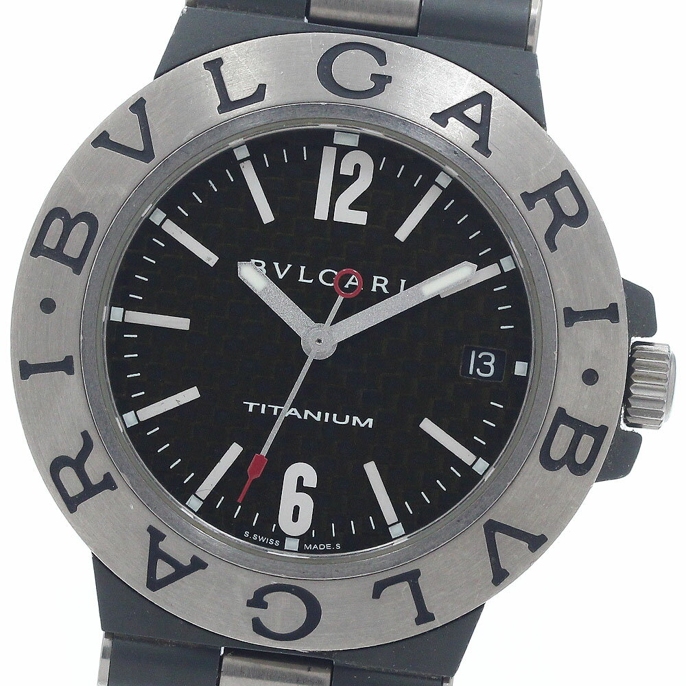 F, H, W - ベルト訳あり ブルガリ BVLGARI TI38TA ディアゴノ チタニウム デイト 自動巻き メンズ _954760【中古】