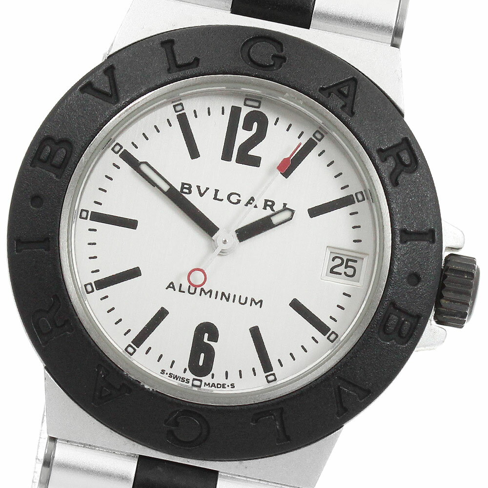 ベルト訳あり ブルガリ BVLGARI AL32TA アルミニウム デイト クォーツ ボーイズ _955053【中古】