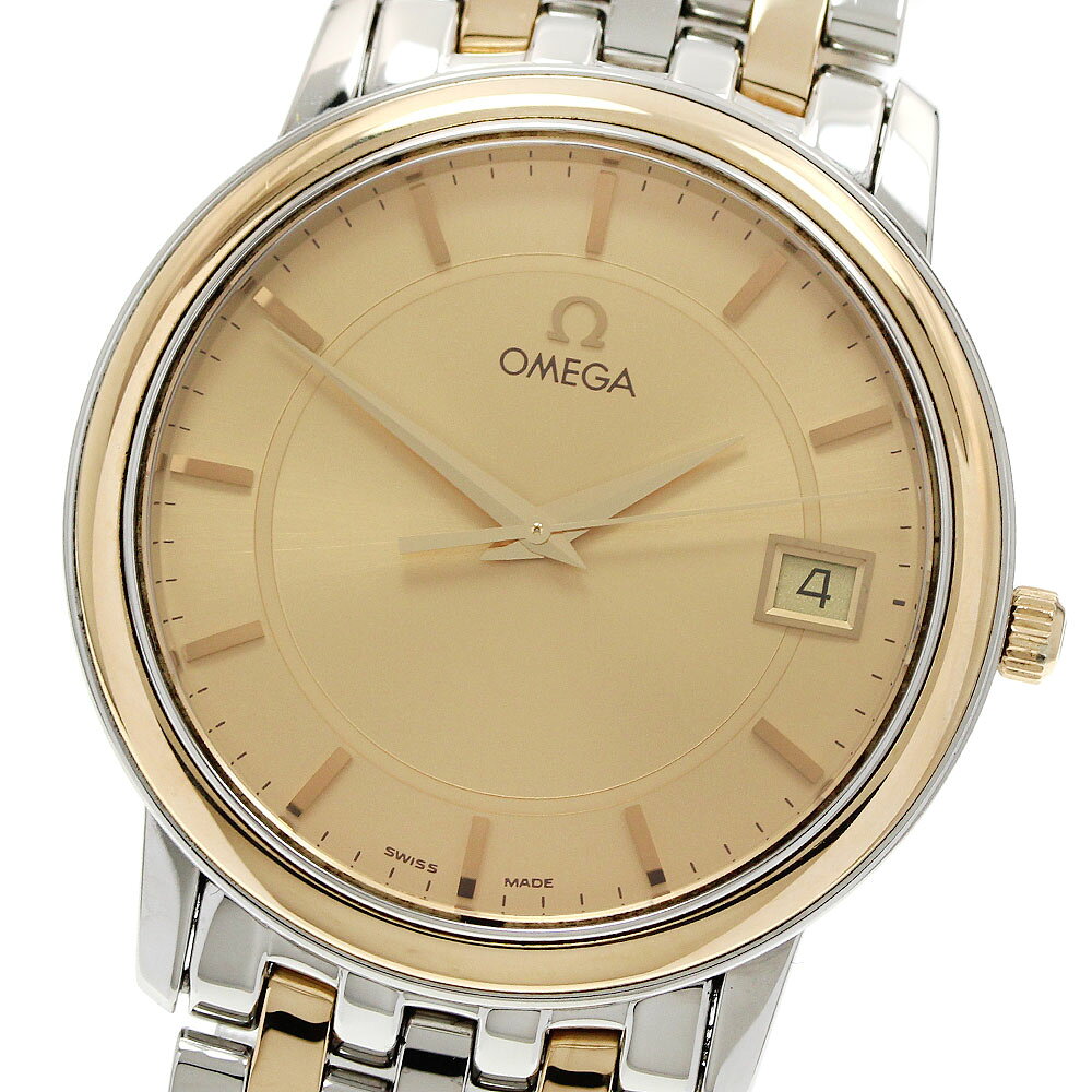 DeVille - オメガ OMEGA 4310.11 デビル プレステージ YGベゼル デイト クォーツ メンズ 美品 _955210【中古】