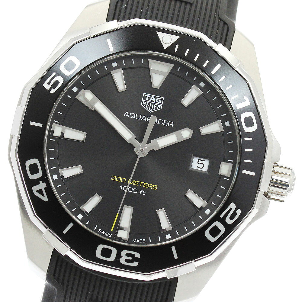 タグホイヤー TAG HEUER WAY101A アクアレーサー デイト クォーツ メンズ 保証書付き_955423【中古】
