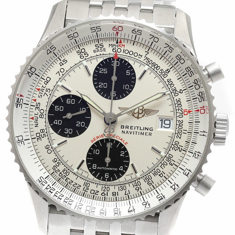 ブライトリング BREITLING A13330 ナビタイマー ファイターズ デイト クロノグラフ 自動巻き メンズ _955562【中古】
