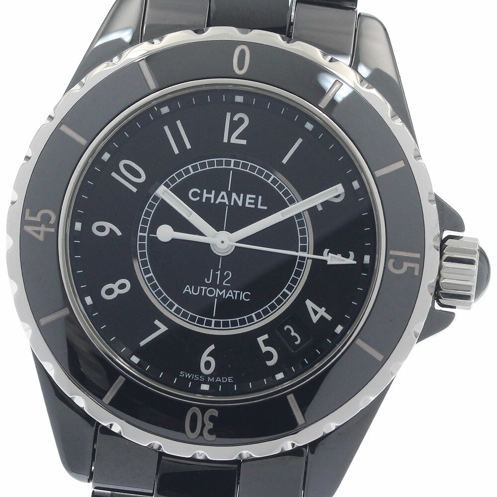 BVLGARI - シャネル CHANEL H0685 J12 黒セラミック 38MM デイト 自動巻き メンズ 保証書付き_956038【中古】