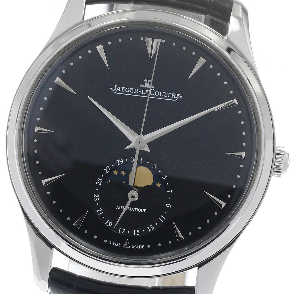 樂天商城 - ジャガー・ルクルト JAEGER-LECOULTRE Q1368470 マスターウルトラスリム ムーン デイト ムーンフェイズ 自動巻き メンズ 保証書付き_956148【中古】