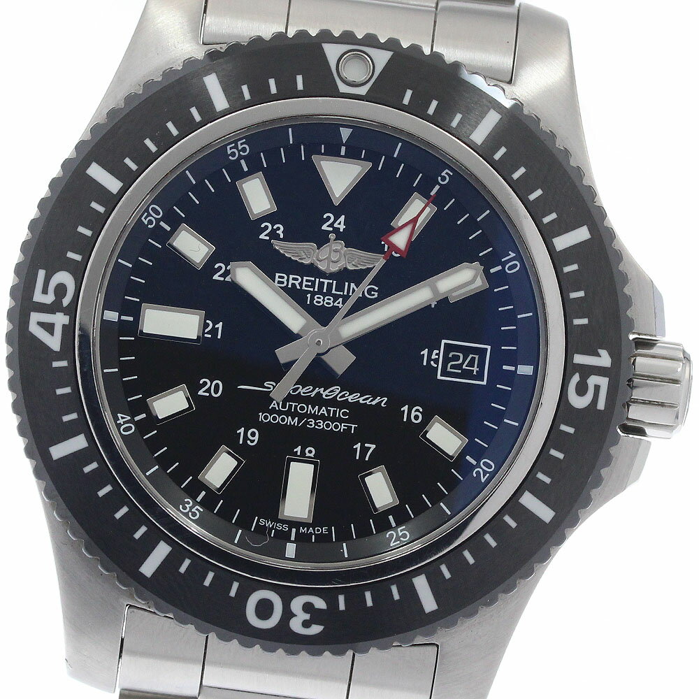 樂天商城 - ブライトリング BREITLING Y17393 スーパーオーシャン44 スペシャル デイト 自動巻き メンズ 保証書付き_956372【中古】