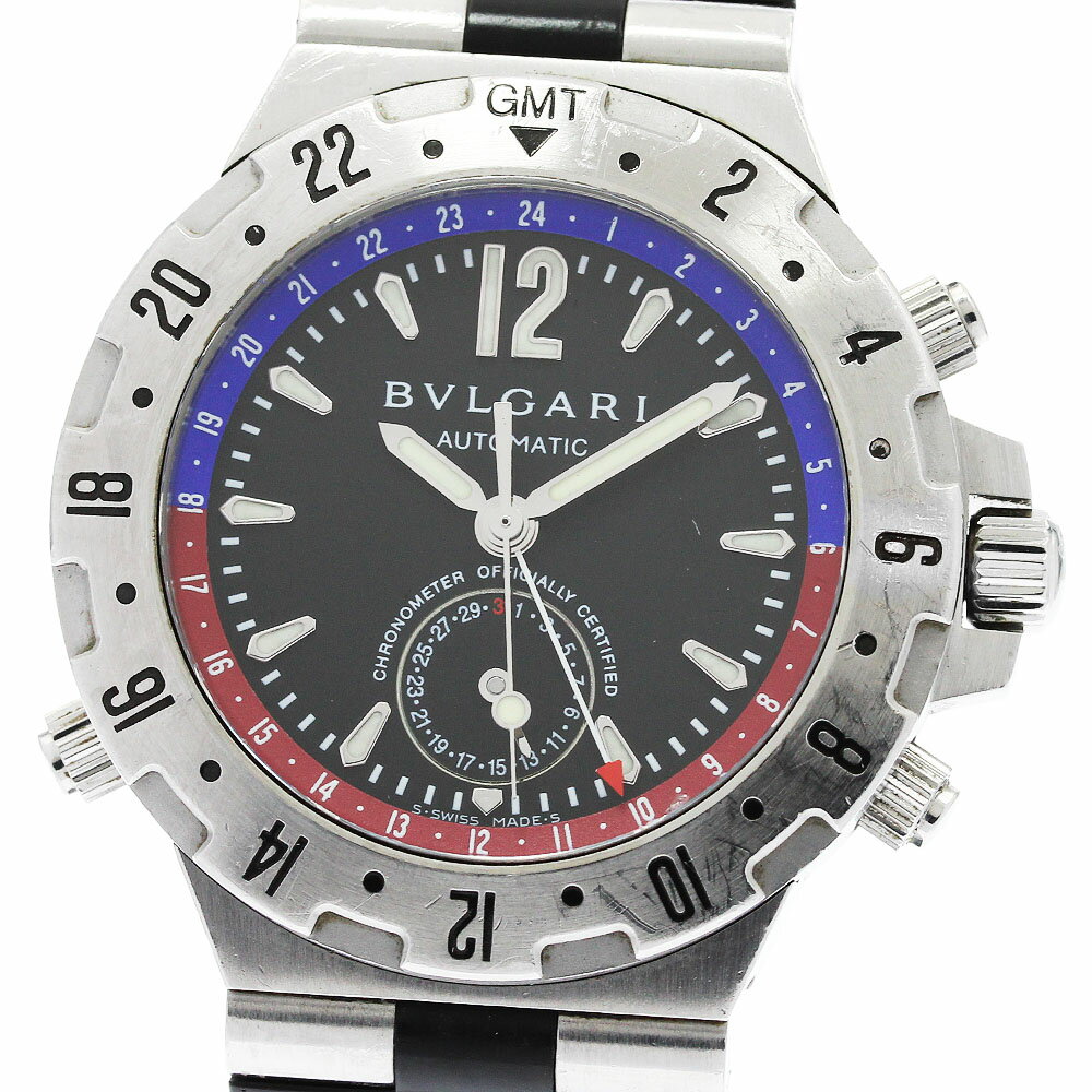 訳あり ブルガリ BVLGARI GMT40S ディアゴノ GMT デイト 自動巻き メンズ _950579【中古】