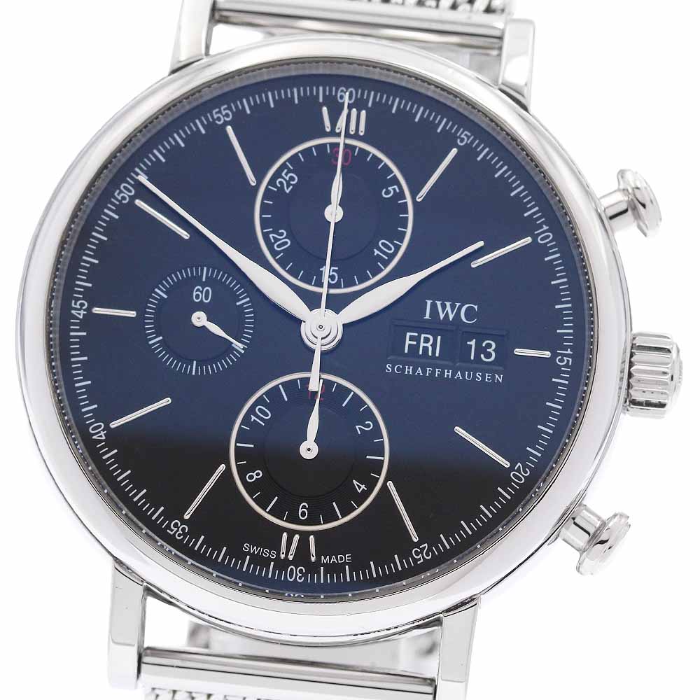OMEGA - IWC SCHAFFHAUSEN IW391010 ポートフィノ クロノグラフ デイデイト 自動巻き メンズ 良品 _951104【中古】
