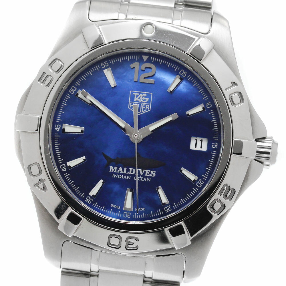 タグホイヤー TAG HEUER WAF211M アクアレーサー モルディブ限定 デイト 自動巻き メンズ 良品 _953620【中古】