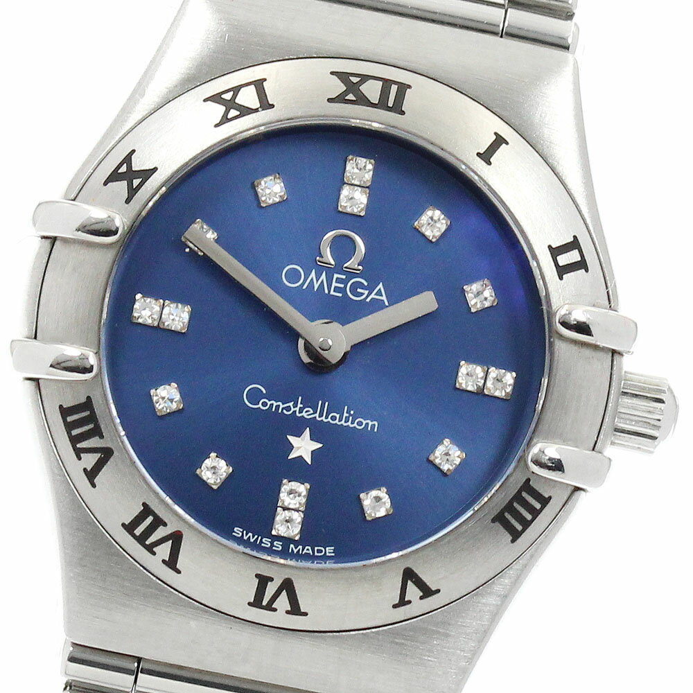 Other - オメガ OMEGA 1563.86 コンステレーションミニ シンディクロフォード 16Pダイヤ クォーツ レディース 保証書付き_955282【中古】