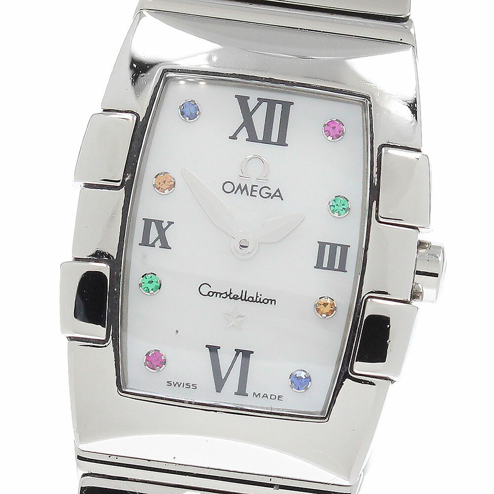 Other - オメガ OMEGA 1584.79 コンステレーション ミニクアドレラ 8Pカラーストーン クォーツ レディース _955658【中古】