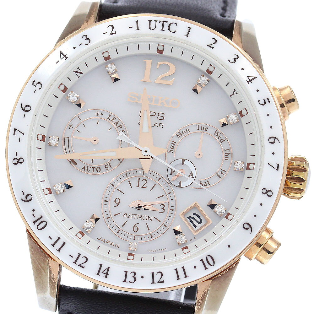 Cielo - セイコー SEIKO SBXC004/5X53-0AC0 アストロン 11Pダイヤ ソーラー電波 メンズ _939864【中古】