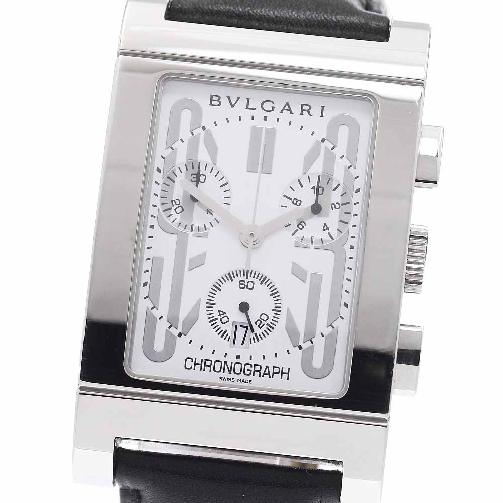 ブルガリ BVLGARI RTC49S レッタンゴロ デイト クロノグラフ クォーツ メンズ _945310【中古】