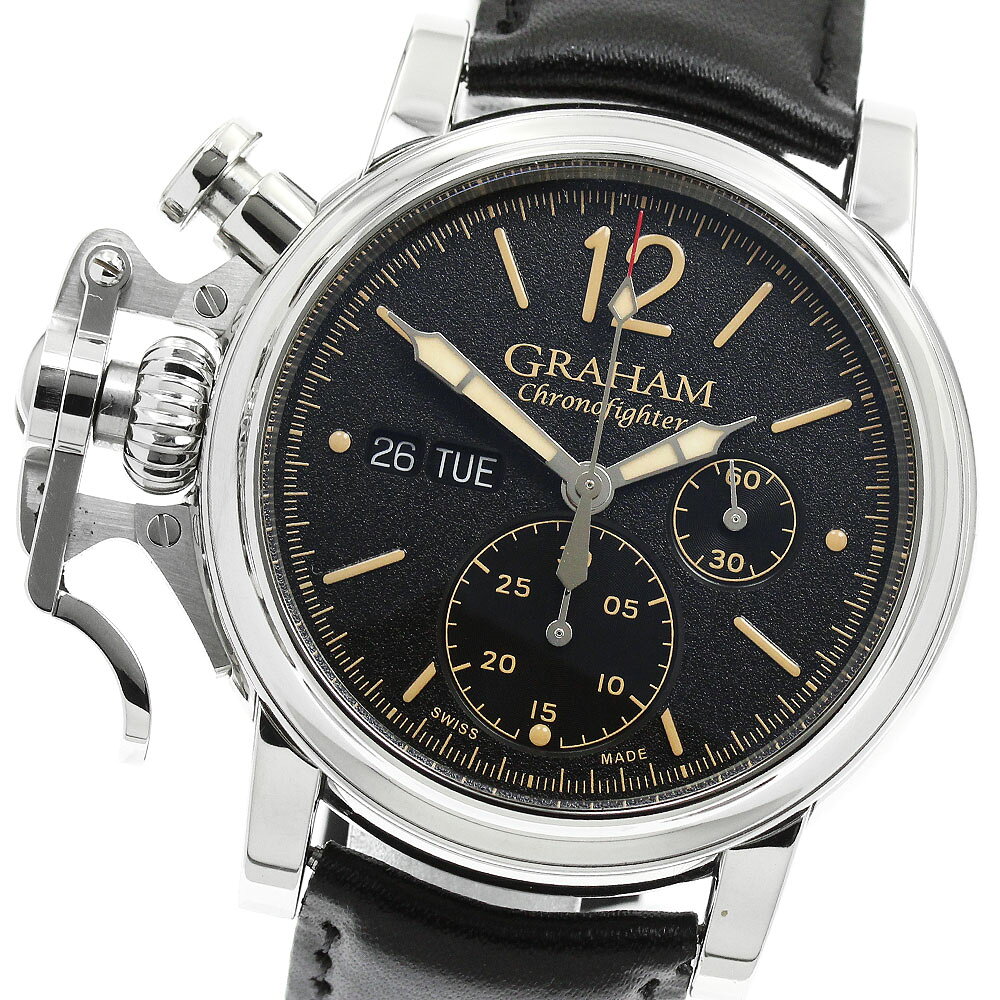 Graham - グラハム GRAHAM 2CVAS.B01A クロノファイター ヴィンテージ デイデイト 自動巻き メンズ 良品 _950186【中古】