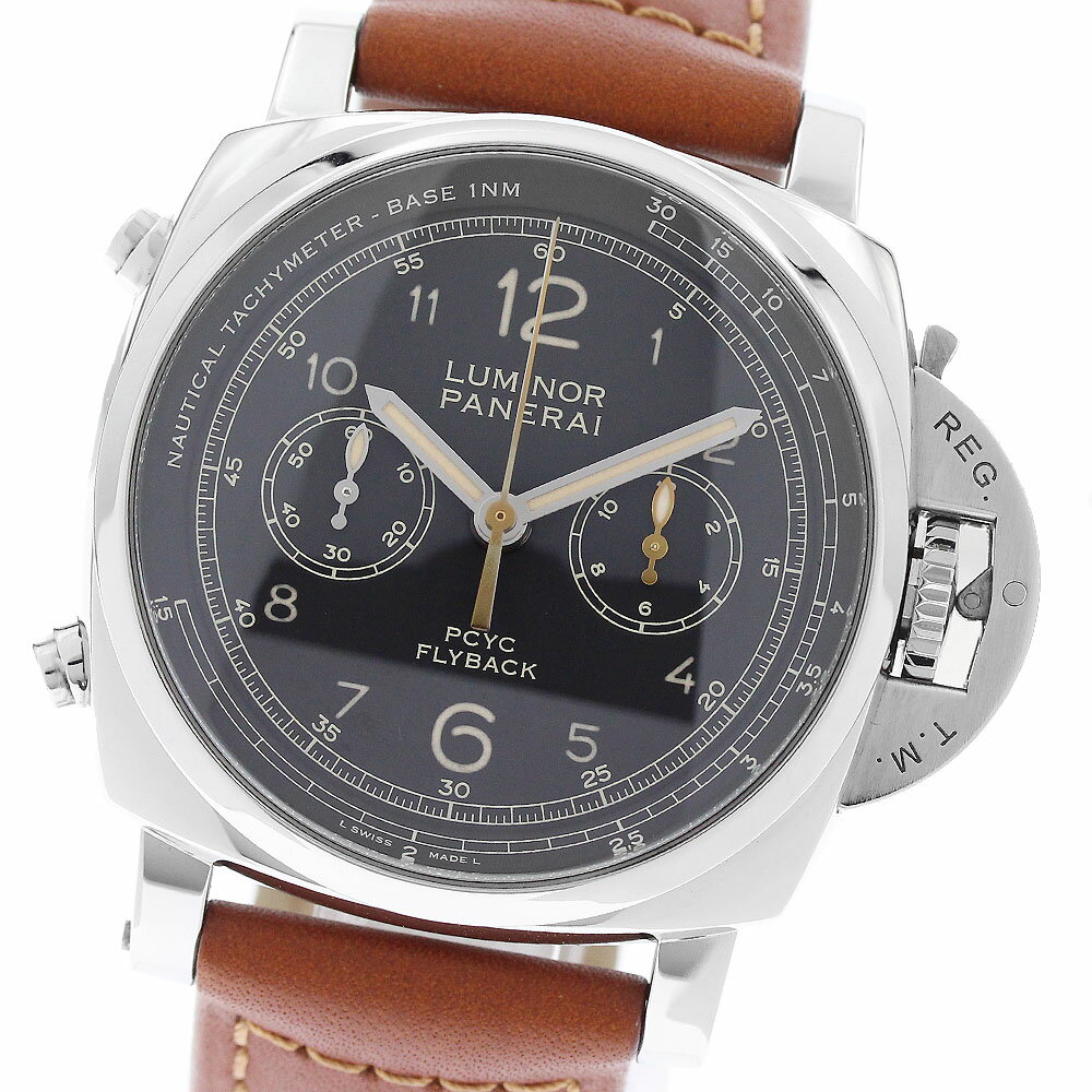 Other - パネライ PANERAI PAM00653 ルミノール 1950 PCYC クロノ フライバック アッチャイオ 3デイズ 自動巻き メンズ 良品 箱・保証書付き_955560【中古】