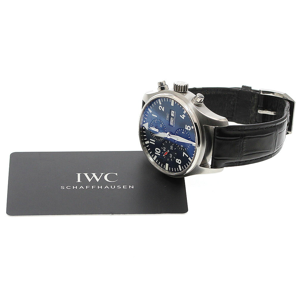 CLOSERのIWC SCHAFFHAUSEN IW377714 パイロットウォッチ プティ プランス デイデイト クロノグラフ 自動巻き メンズ 保証書付き_955710【中古】｜アングル2