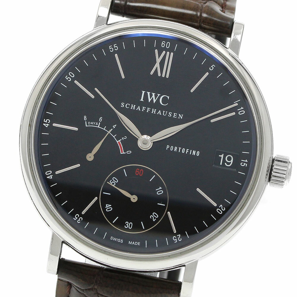 樂天商城 - IWC SCHAFFHAUSEN IW510102 ポートフィノ ハンドワインド 8デイズ デイト パワーリザーブ 手巻き メンズ 良品 _955745【中古】