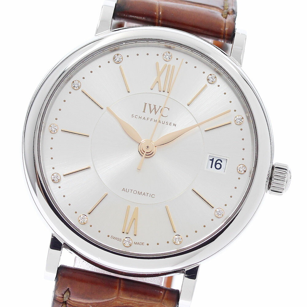 Other - IWC IWC SCHAFFHAUSEN IW458101 ポートフィノ 12Pダイヤ デイト 自動巻き メンズ 保証書付き_955766【中古】