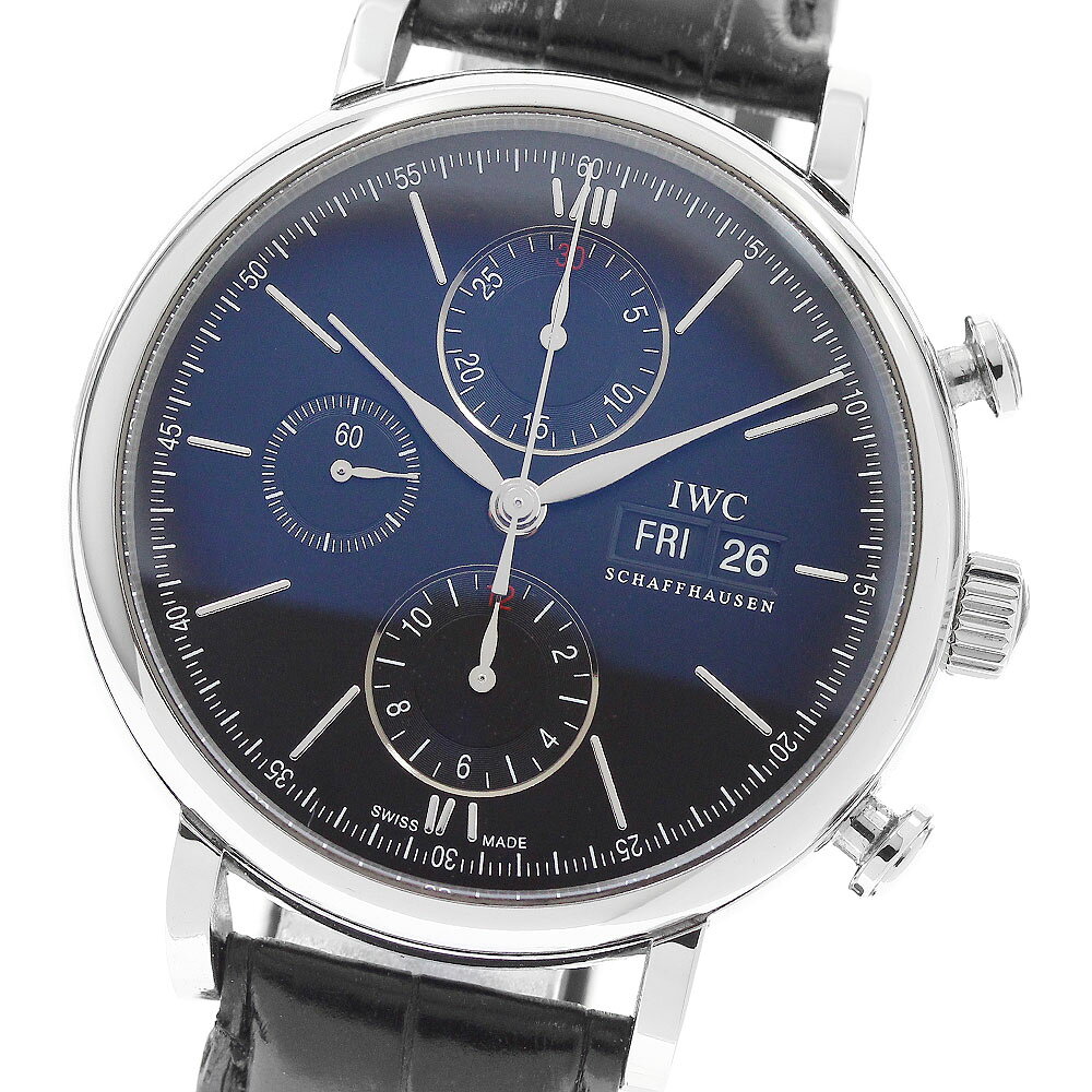 LANCASTER - IWC IWC SCHAFFHAUSEN IW391029 ポートフィノ クロノグラフ デイデイト 自動巻き メンズ 保証書付き_955771【中古】