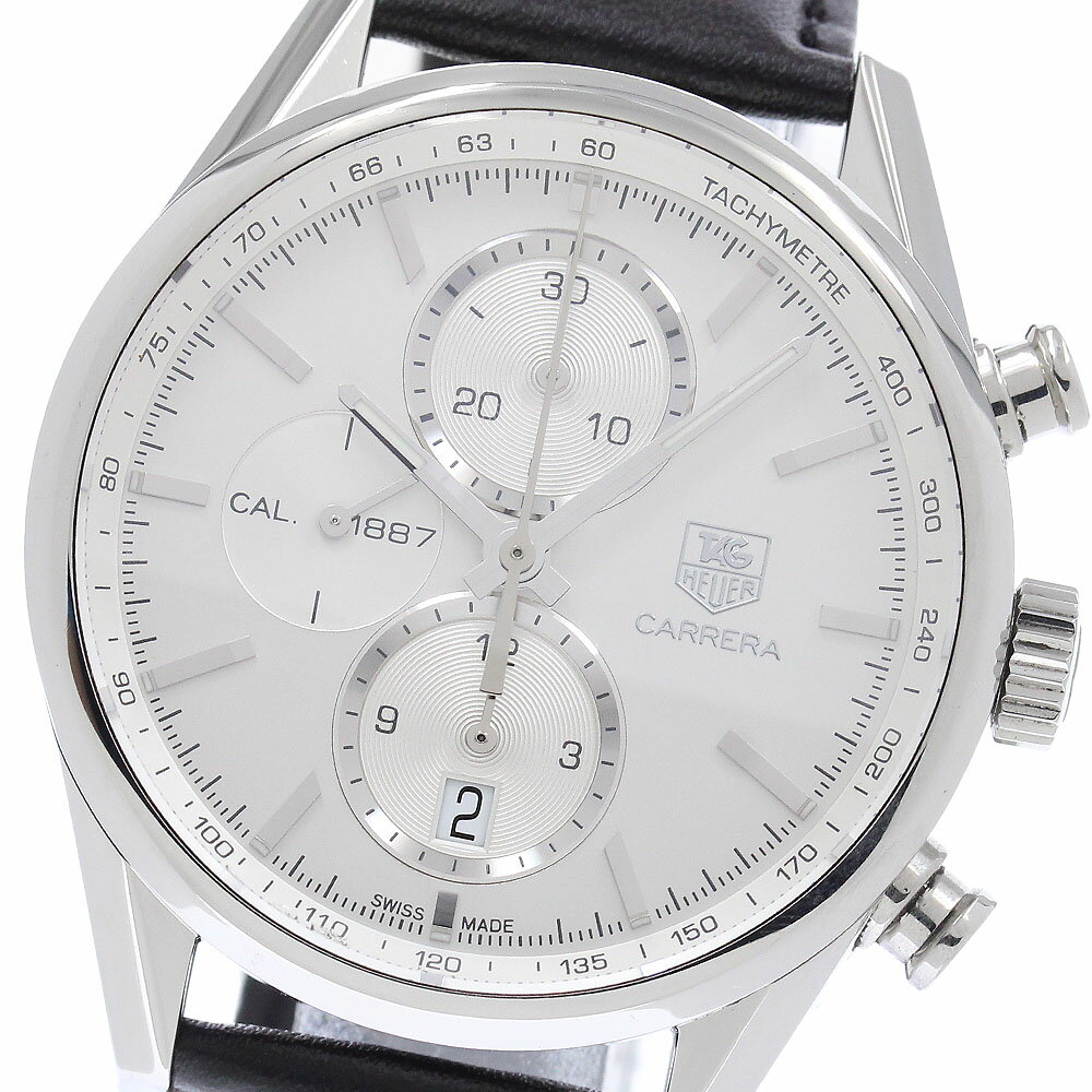 タグホイヤー TAG HEUER CAR2111-3 カレラ cal.1887 クロノグラフ 自動巻き メンズ _956576【中古】