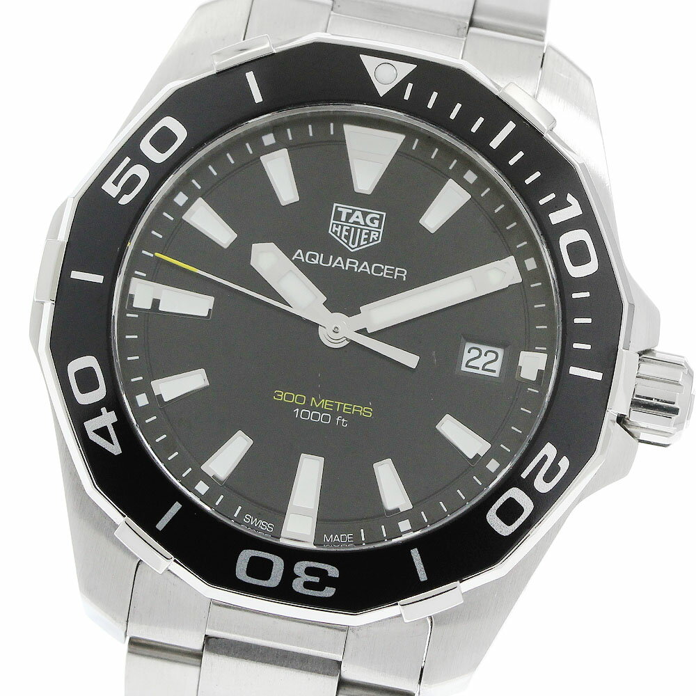 タグホイヤー TAG HEUER WAY111A アクアレーサー デイト クォーツ メンズ 保証書付き_956680【中古】