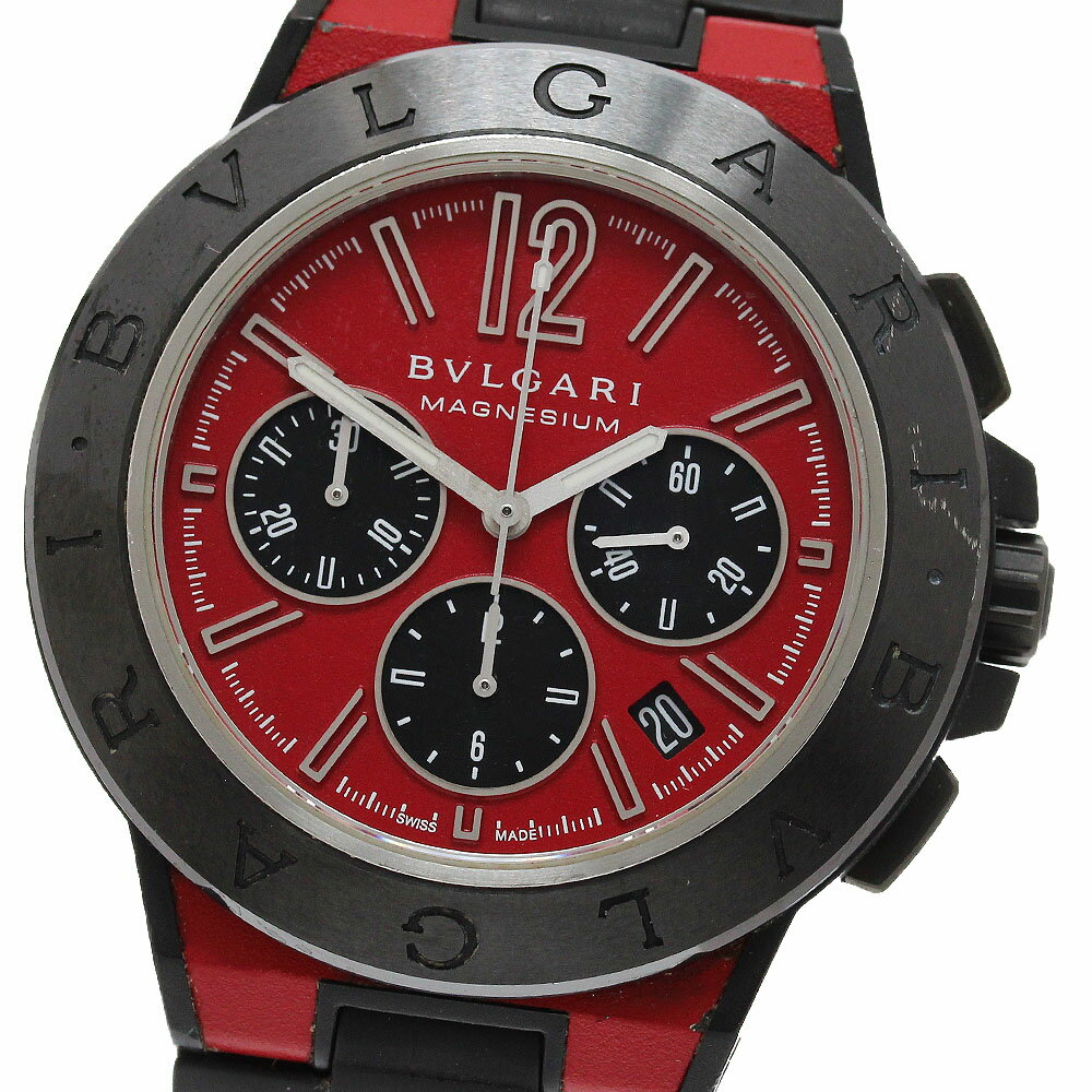 ブルガリ BVLGARI DG42SMCCH ディアゴノ マグネシウム クロノグラフ 自動巻き メンズ _950310【中古】