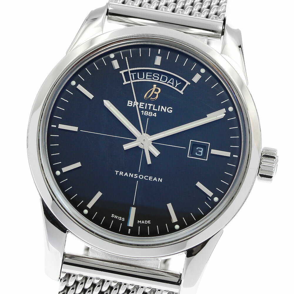 ブライトリング BREITLING A45310 トランスオーシャン デイデイト 自動巻き メンズ 良品 保証書付き_950611【中古】