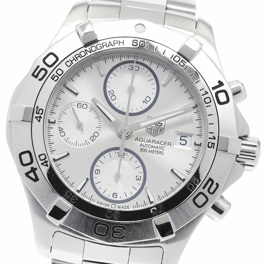 Aqua Racer - タグホイヤー TAG HEUER CAF2111 アクアレーサー クロノグラフ 自動巻き メンズ 良品 保証書付き_950986【中古】