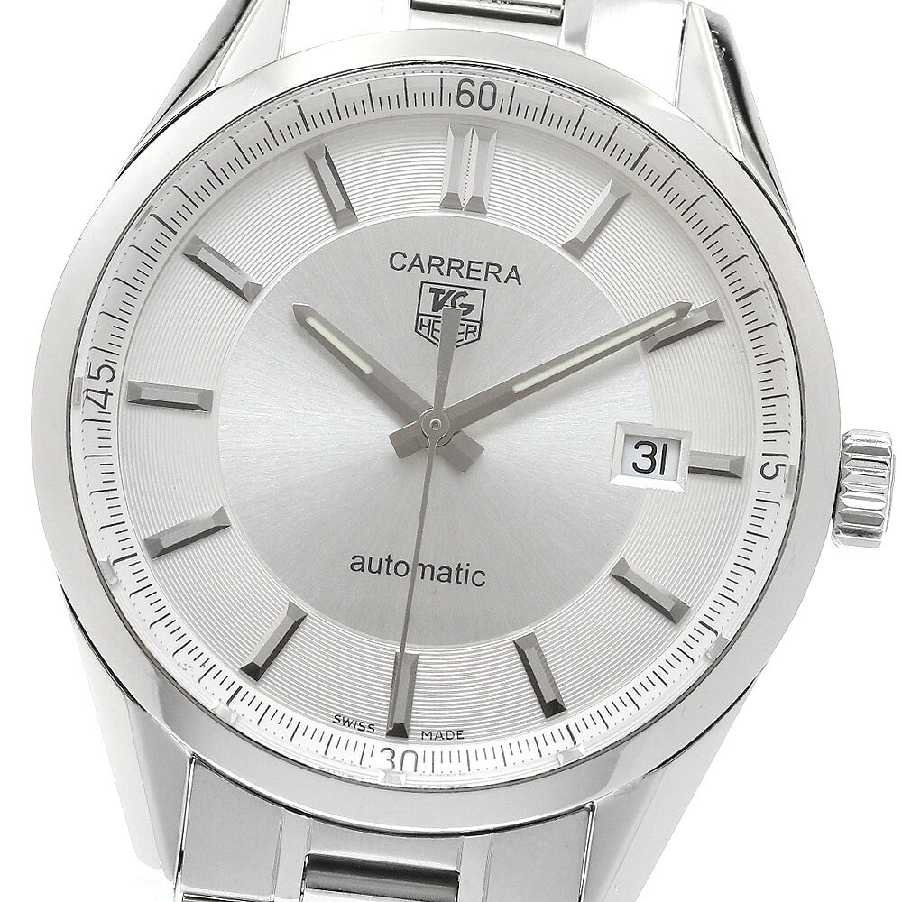タグホイヤー TAG HEUER WV211A-0 カレラ キャリバー5 デイト 自動巻き メンズ 保証書付き_951286【中古】