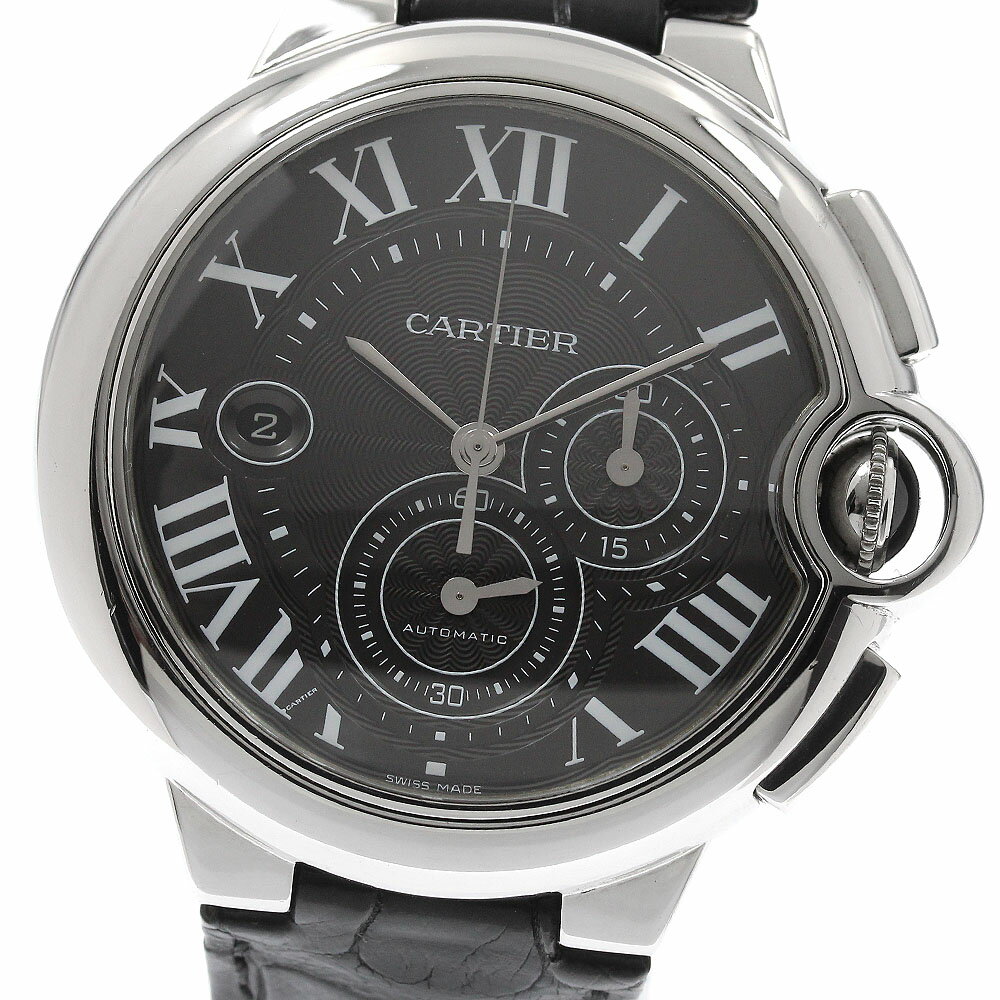 Other - カルティエ CARTIER W6920025 バロンブルーLM クロノグラフ 自動巻き メンズ 良品 _956738【中古】