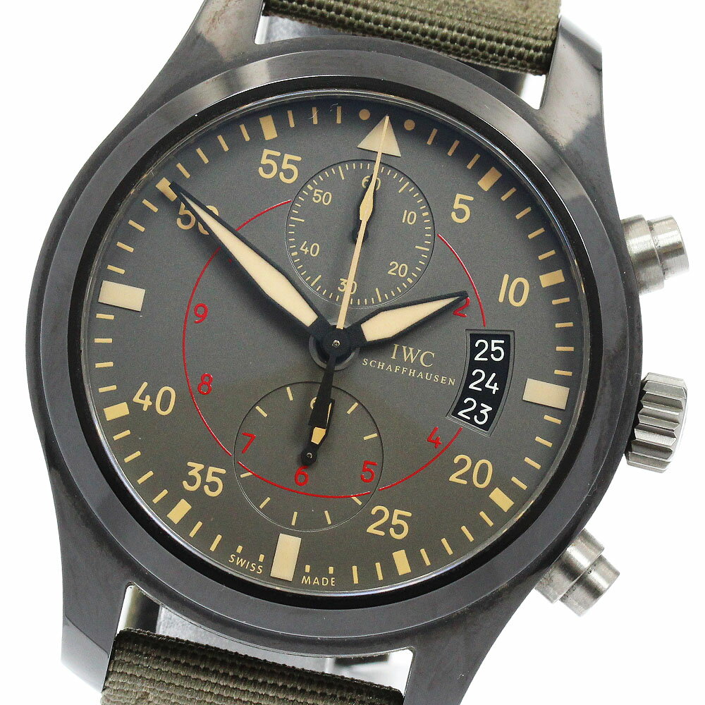 IWC IWC SCHAFFHAUSEN IW388002 パイロットウォッチ トップガン ミラマー デイト クロノグラフ 自動巻き メンズ _956869【中古】