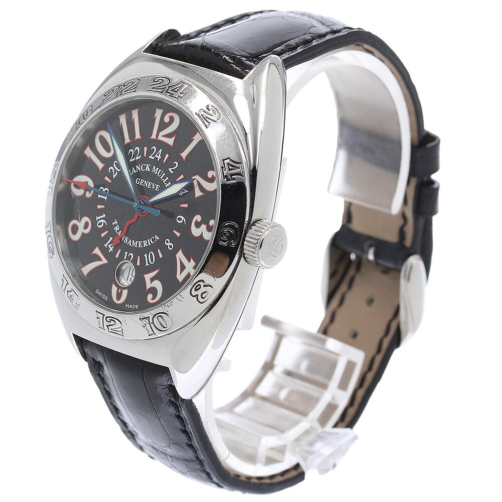 CLOSERのフランクミュラー FRANCK MULLER 2000WW トランスアメリカ ワールドワイド GMT 自動巻き メンズ _956044【中古】｜アングル2