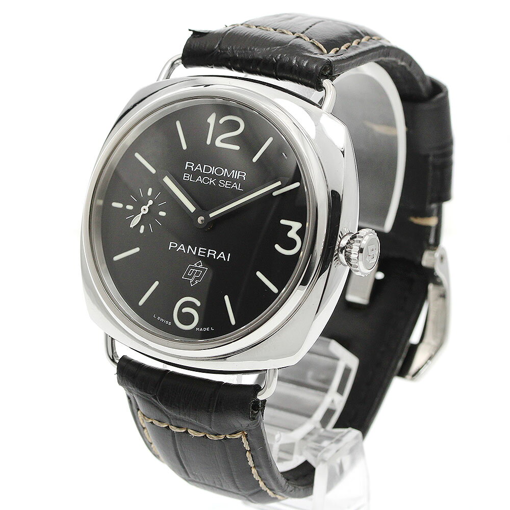 CLOSERのパネライ PANERAI PAM00380 ラジオミール ブラックシール ロゴ スモールセコンド 手巻き メンズ 良品 保証書付き_956125【中古】｜アングル3
