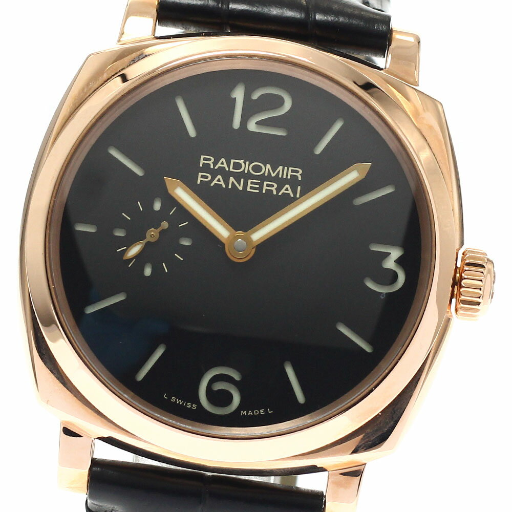 TISSOT - パネライ PANERAI PAM00575 ラジオミール 1940 3デイズ オロロッソ K18RG 手巻き メンズ 美品 _816472【中古】