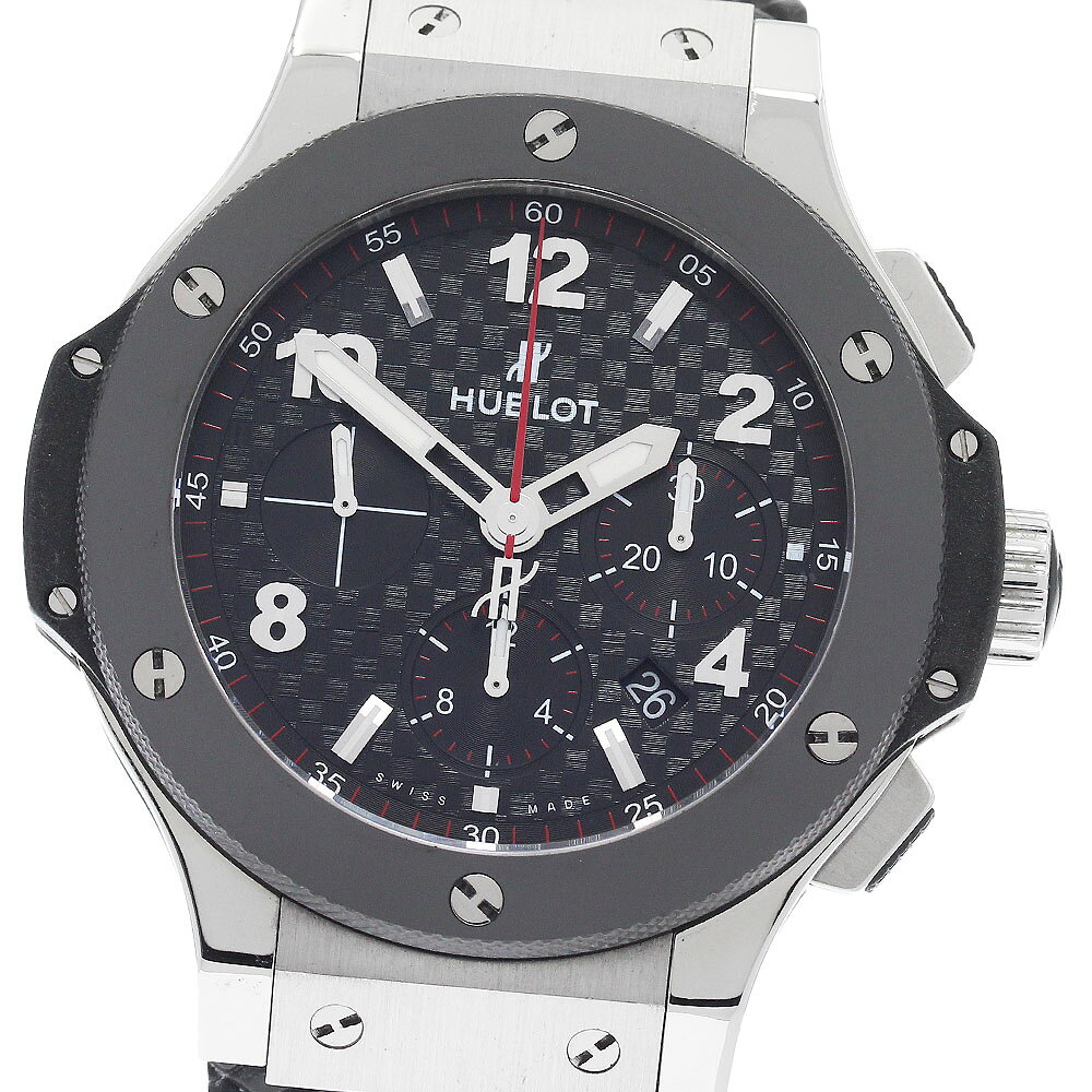 ウブロ HUBLOT 301.SB.131.RX ビッグ・バン スチールセラミック クロノグラフ 自動巻き メンズ 良品 保証書付き_944804【中古】
