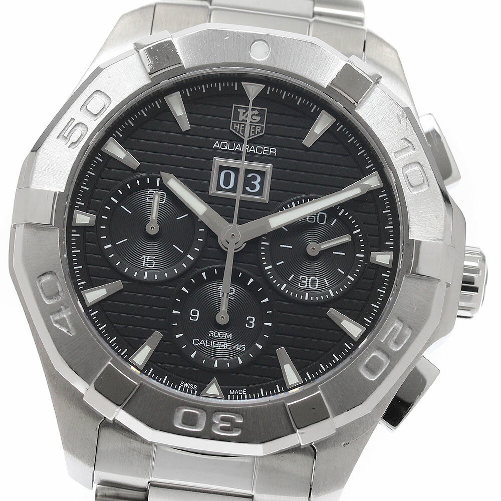 FRANCK MULLER - タグホイヤー TAG HEUER CAY211Z アクアレーサー クロノグラフ ビックデイト 自動巻き メンズ 良品 保証書付き_950626【中古】