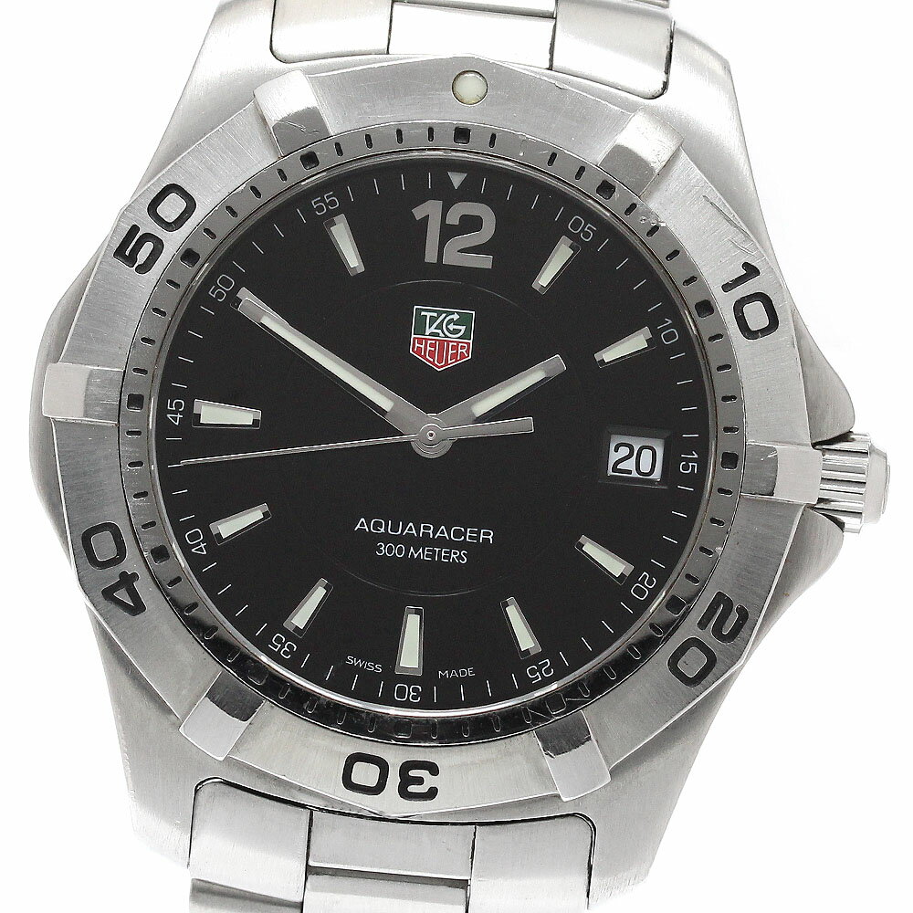 タグホイヤー TAG HEUER WAF1110.BA0800 アクアレーサー デイト クォーツ メンズ _951645【中古】