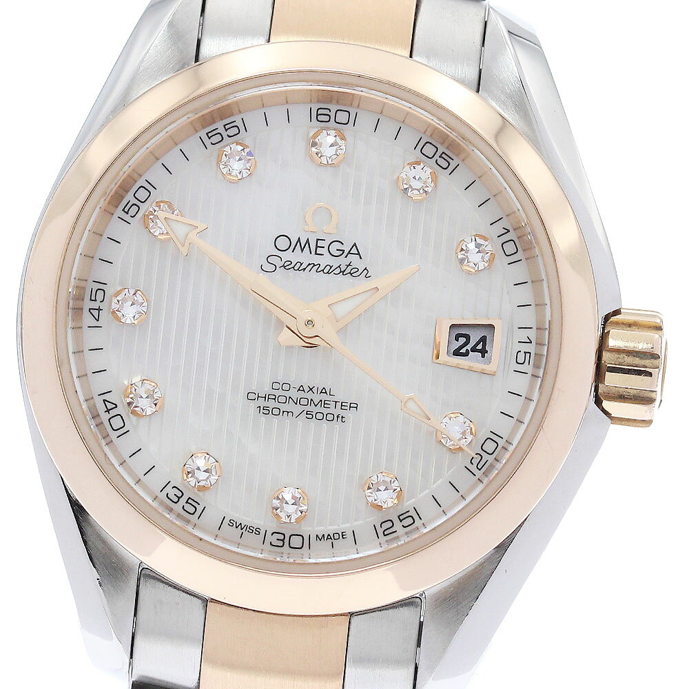 Other - オメガ OMEGA 231.20.30.20.55.001 シーマスター アクアテラ 11Pダイヤ 自動巻き レディース 保証書付き_954042【中古】