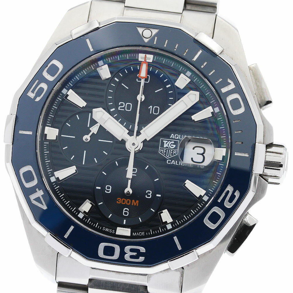 タグホイヤー TAG HEUER CAY211B-0 アクアレーサー キャリバー16 クロノグラフ 自動巻き メンズ 良品 保証書付き_954994【中古】