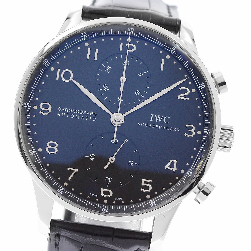 OMEGA - IWC IWC SCHAFFHAUSEN IW371438 ポルトギーゼ クロノグラフ 自動巻き メンズ 良品 保証書付き_955098【中古】