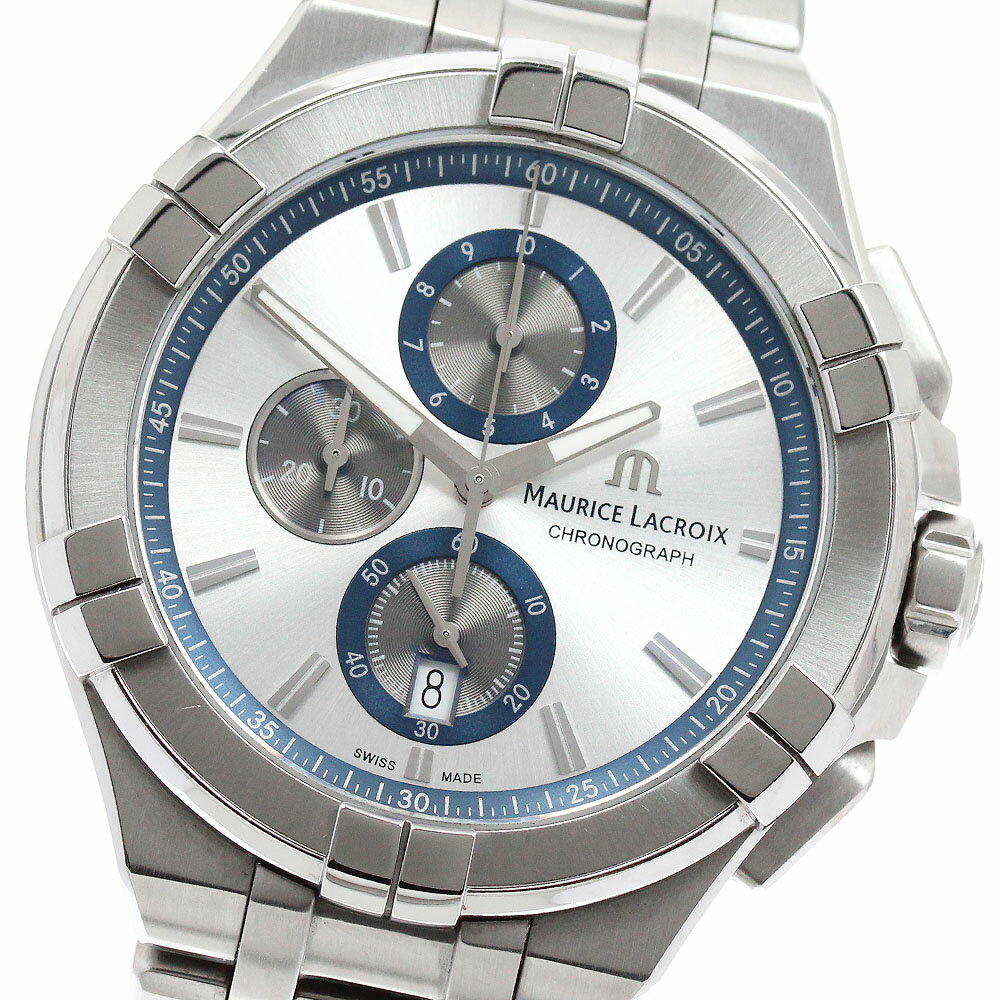 モーリス・ラクロア Maurice Lacroix AI1018-SS002-131-1 アイコン クロノグラフ クォーツ メンズ 良品 箱・保証書付き_956000【中古】
